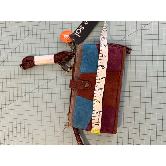 The Sak clutch crossbody wallet/purse in suede with man made materials - Picture 9 of 10